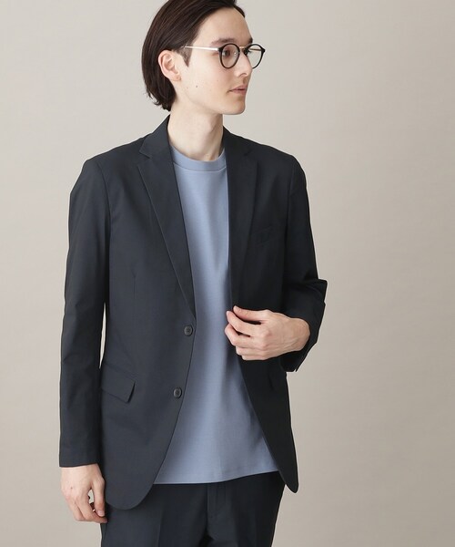THE SHOP TK （ザ ショップ ティーケー ）の「◆【セットアップ可／速乾／軽量】エアドッツジャケット（テーラードジャケット・メンズ・ネイビー/ネイビー系5/チャコールグレー・01/02/03/04）」の6枚目の写真