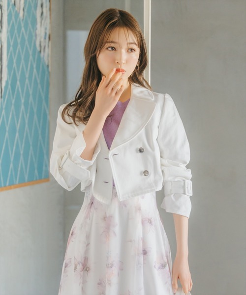 WILLSELECTION（ウィルセレクション）の「デニムWボタンジャケット（デニムジャケット・レディース・ダークブルー/オフホワイト・FREE）」の12枚目の写真