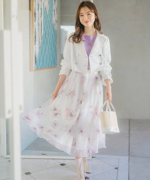 WILLSELECTION（ウィルセレクション）の「デニムWボタンジャケット（デニムジャケット・レディース・ダークブルー/オフホワイト・FREE）」の13枚目の写真