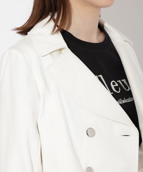 WILLSELECTION（ウィルセレクション）の「デニムWボタンジャケット（デニムジャケット・レディース・ダークブルー/オフホワイト・FREE）」の18枚目の写真