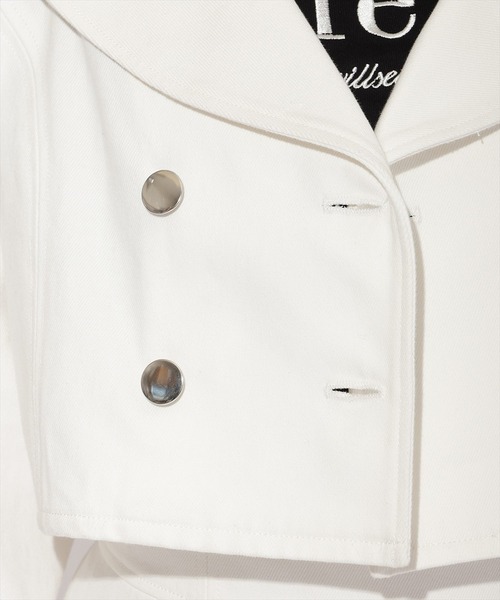 WILLSELECTION（ウィルセレクション）の「デニムWボタンジャケット（デニムジャケット・レディース・ダークブルー/オフホワイト・FREE）」の20枚目の写真