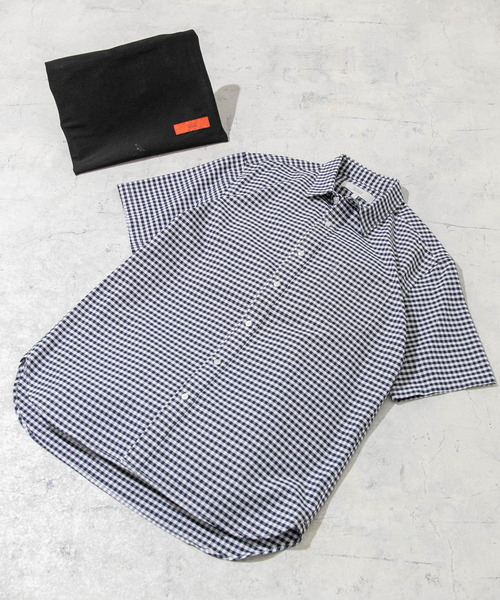 URBAN RESEARCH ROSSO MEN（アーバンリサーチロッソメン）の「『抗菌/消臭』『XXLサイズあり』ハイパフォーマンスオックス半袖シャツ（シャツ/ブラウス・メンズ・ブラック系その他/グレー/ブラック/グレー系その他/ライトブルー/グリーン系その他/ネイビー/ブルー系その他/インディゴブルー/ストライプ/ホワイト・SMALL/MEDIUM/LARGE/X-LARGE/XX-LARGE）」の8枚目の写真