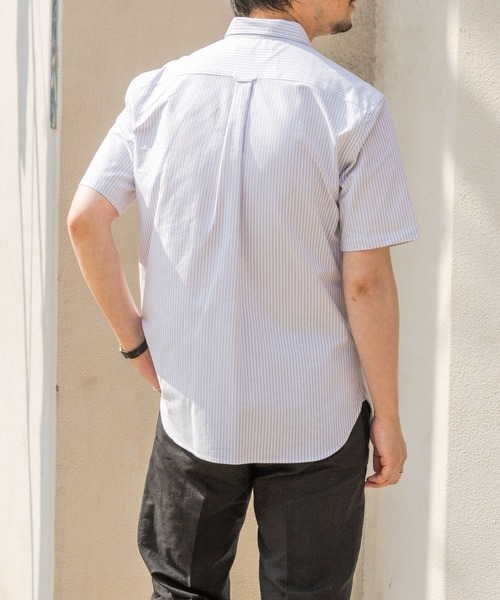 URBAN RESEARCH ROSSO MEN（アーバンリサーチロッソメン）の「『抗菌/消臭』『XXLサイズあり』ハイパフォーマンスオックス半袖シャツ（シャツ/ブラウス・メンズ・ブラック系その他/グレー/ブラック/グレー系その他/ライトブルー/グリーン系その他/ネイビー/ブルー系その他/インディゴブルー/ストライプ/ホワイト・SMALL/MEDIUM/LARGE/X-LARGE/XX-LARGE）」の14枚目の写真