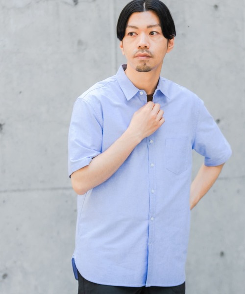 URBAN RESEARCH ROSSO MEN（アーバンリサーチロッソメン）の「『抗菌/消臭』『XXLサイズあり』ハイパフォーマンスオックス半袖シャツ（シャツ/ブラウス・メンズ・ブラック系その他/グレー/ブラック/グレー系その他/ライトブルー/グリーン系その他/ネイビー/ブルー系その他/インディゴブルー/ストライプ/ホワイト・SMALL/MEDIUM/LARGE/X-LARGE/XX-LARGE）」の21枚目の写真