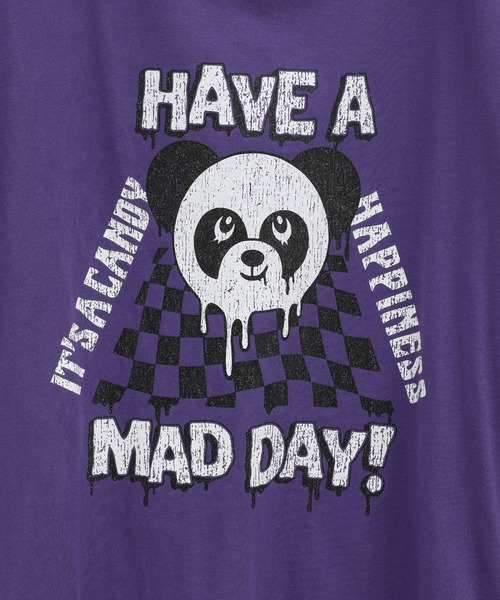 Candy Stripper(キャンディストリッパー)の「HAVE A MAD DAY BIG Tシャツ(Tシャツ/カットソー・レディース・イエロー/パープル/オフホワイト/ブラック・2)」の10枚目の写真