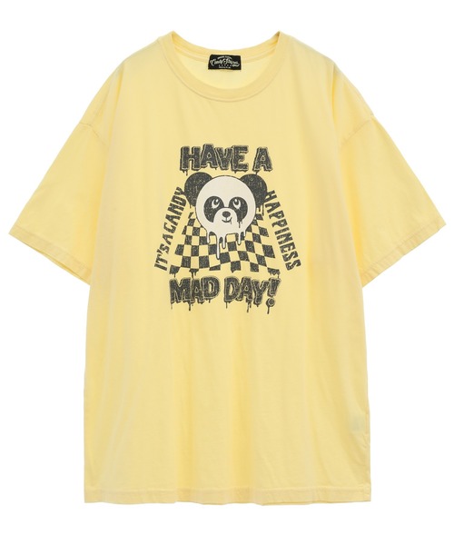 Candy Stripper(キャンディストリッパー)の「HAVE A MAD DAY BIG Tシャツ(Tシャツ/カットソー・レディース・イエロー/パープル/オフホワイト/ブラック・2)」の5枚目の写真