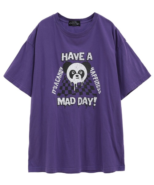 Candy Stripper(キャンディストリッパー)の「HAVE A MAD DAY BIG Tシャツ(Tシャツ/カットソー・レディース・イエロー/パープル/オフホワイト/ブラック・2)」の11枚目の写真