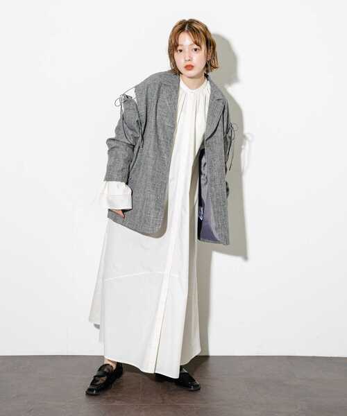 KBF（ケイビーエフ）の「フレアスリーブワンピース（ワンピース・レディース・ブラウン系その他/ブルー/オフホワイト・36/38）」の8枚目の写真