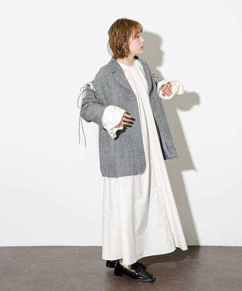 KBF（ケイビーエフ）の「フレアスリーブワンピース（ワンピース・レディース・ブラウン系その他/ブルー/オフホワイト・36/38）」の5枚目の写真