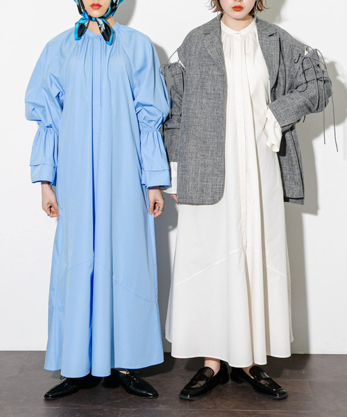 KBF（ケイビーエフ）の「フレアスリーブワンピース（ワンピース・レディース・ブラウン系その他/ブルー/オフホワイト・36/38）」の17枚目の写真