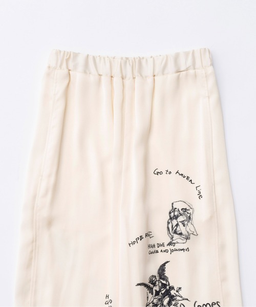 MAISON SPECIAL（メゾンスペシャル）の「Drawing Print Easy Pants/ドローイングプリントイージーパンツ【MAISON SPECIAL/メゾンスペシャル】■セットアップ対応■（その他パンツ・レディース・ブラック/ホワイト・36/38）」の9枚目の写真