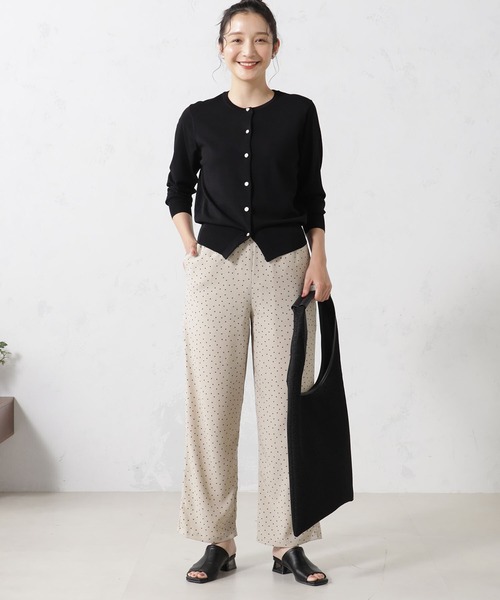 FOUND GOOD(ファウンドグッド)の「アソートボタンシアーCD/LS(ニット/セーター・レディース・アイボリー/ブラック/ベージュ/パープル系2・S/M/L)」の1枚目の写真