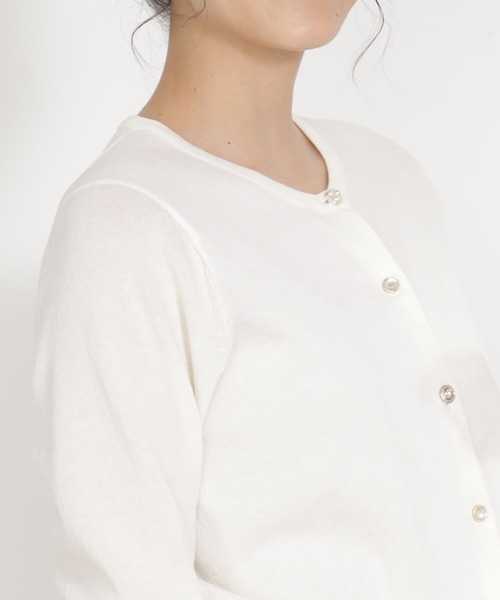 FOUND GOOD(ファウンドグッド)の「アソートボタンシアーCD/LS(ニット/セーター・レディース・アイボリー/ブラック/ベージュ/パープル系2・S/M/L)」の13枚目の写真