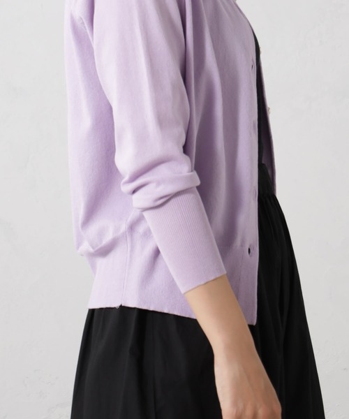 FOUND GOOD(ファウンドグッド)の「アソートボタンシアーCD/LS(ニット/セーター・レディース・アイボリー/ブラック/ベージュ/パープル系2・S/M/L)」の12枚目の写真