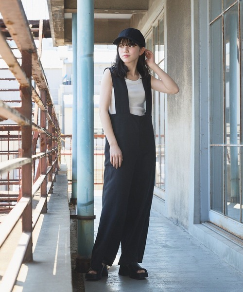 GLOBAL WORK(グローバルワーク)の「EASYケア2WAYサロペット/AND YUA ANY/107974(サロペット/オーバーオール・キッズ・ブラック/ベージュ・150cm/160cm)」の8枚目の写真