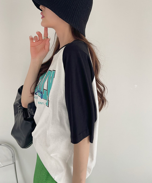 Ada.(エイダ)の「AIR WALK 半袖 ラグラン Tシャツ(Tシャツ/カットソー・レディース・ダークブルー/ブラック/ダークグリーン・M/L)」の8枚目の写真