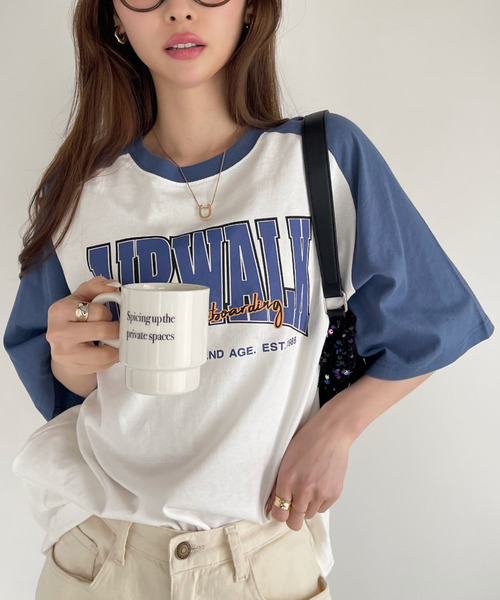 Ada.(エイダ)の「AIR WALK 半袖 ラグラン Tシャツ(Tシャツ/カットソー・レディース・ダークブルー/ブラック/ダークグリーン・M/L)」の17枚目の写真
