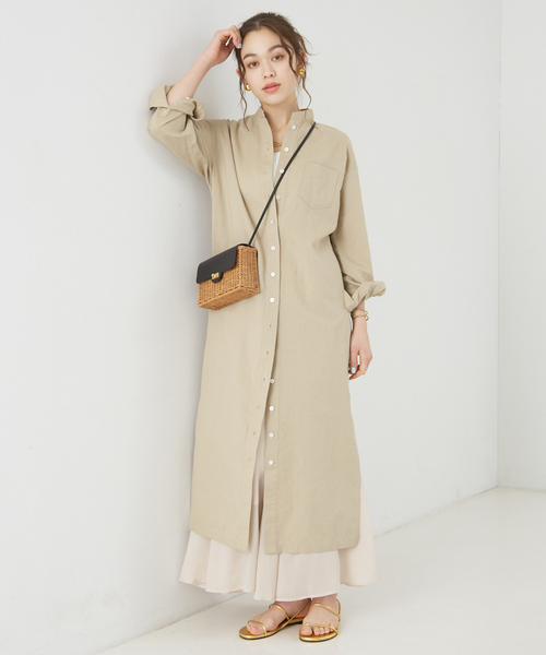 Rouge vif（ルージュヴィフ）の「フィブリルローン切り替えマキシスカート（スカート・レディース・ネイビー/ベージュ・36/38）」の20枚目の写真