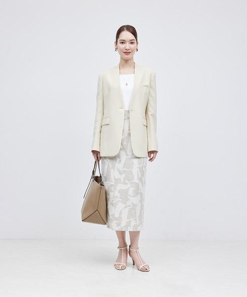 ROPE'（ロペ）の「ポケット付きタイトスカート（キカ柄/無地）（スカート・レディース・ベージュ系その他/ブラック系その他・36/38/40）」の4枚目の写真