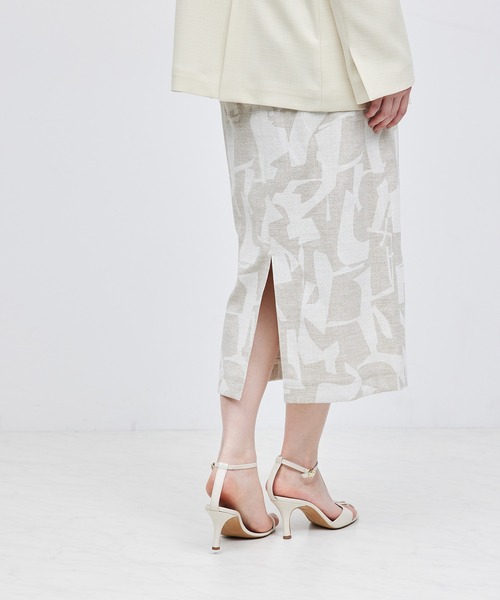 ROPE'（ロペ）の「ポケット付きタイトスカート（キカ柄/無地）（スカート・レディース・ベージュ系その他/ブラック系その他・36/38/40）」の5枚目の写真