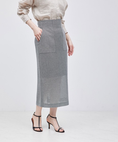 ROPE'（ロペ）の「ポケット付きタイトスカート（キカ柄/無地）（スカート・レディース・ベージュ系その他/ブラック系その他・36/38/40）」の6枚目の写真