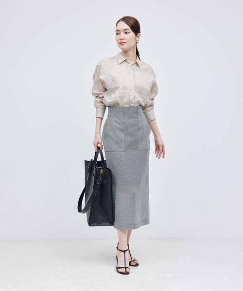 ROPE'（ロペ）の「ポケット付きタイトスカート（キカ柄/無地）（スカート・レディース・ベージュ系その他/ブラック系その他・36/38/40）」の8枚目の写真