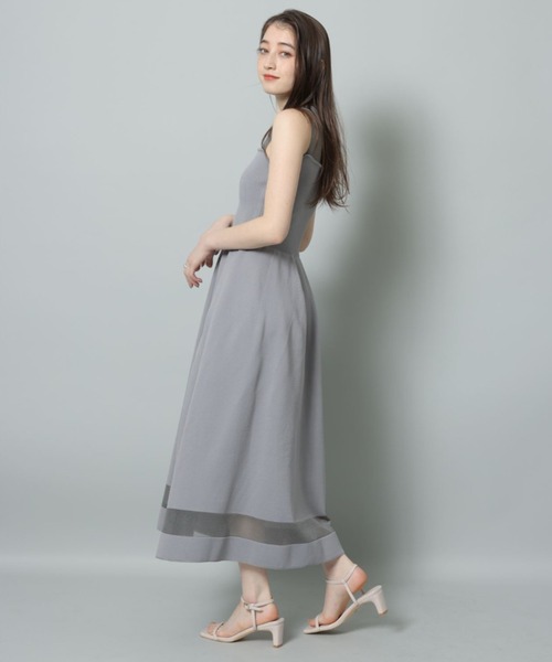 美品◆リランドチュール◆ニットワンピース Rirandture（リランドチュール）の「シアー切替ニットワンピース