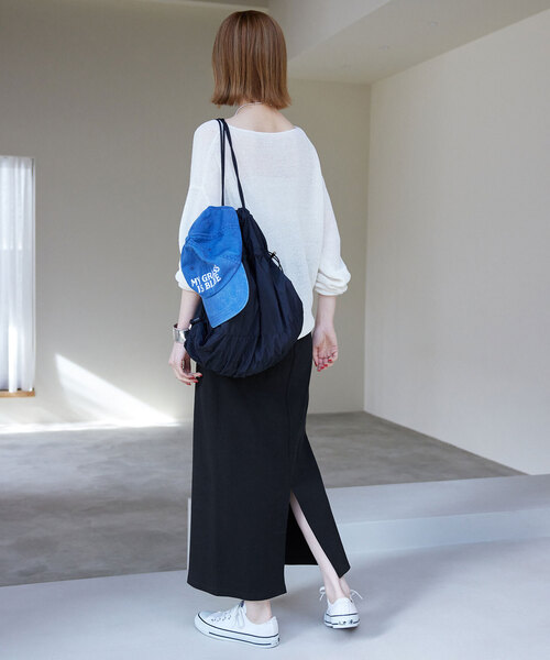 SLOBE IENA(スローブイエナ)の「《WEB限定/追加》40/-ポンチIラインスカート(スカート・レディース・ブラック/ベージュ・38)」の21枚目の写真