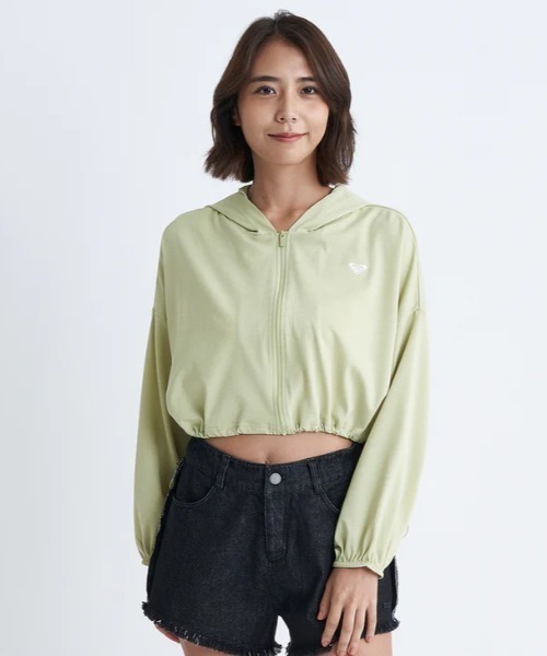 ロキシー ROXY PLAYA CROPPED （ブラック） ロキシー（ROXY）（レディース）ラッシュガード 長袖 ジップ