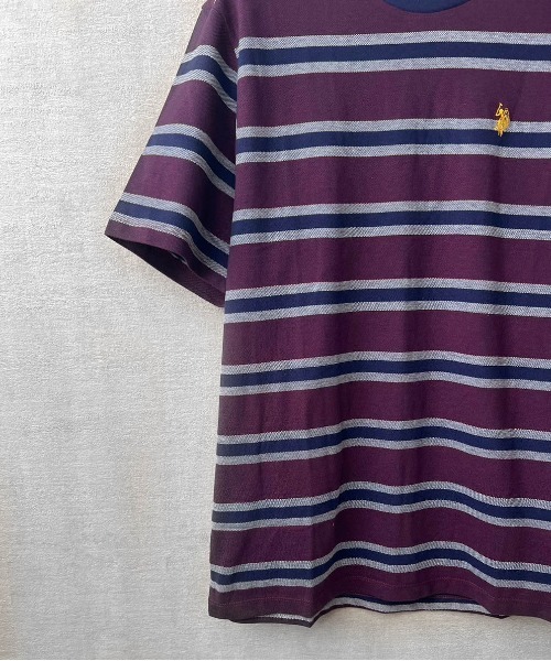 U.S. POLO ASSN.(ユーエスポロアッスン)の「【T23】【U.S. POLO ASSN/ユーエスポロアッスン】YD BIRDSEYE STRIPE JERSEY TEE / バードアイ ストライプ ジャージー Tシャツ(Tシャツ/カットソー・メンズ・グリーン/マルーン・SMALL/MEDIUM/LARGE)」の12枚目の写真