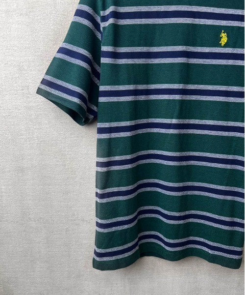 U.S. POLO ASSN.(ユーエスポロアッスン)の「【T23】【U.S. POLO ASSN/ユーエスポロアッスン】YD BIRDSEYE STRIPE JERSEY TEE / バードアイ ストライプ ジャージー Tシャツ(Tシャツ/カットソー・メンズ・グリーン/マルーン・SMALL/MEDIUM/LARGE)」の13枚目の写真
