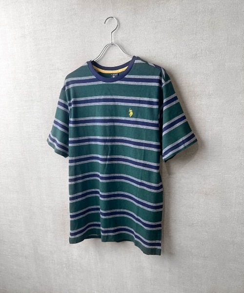 U.S. POLO ASSN.(ユーエスポロアッスン)の「【T23】【U.S. POLO ASSN/ユーエスポロアッスン】YD BIRDSEYE STRIPE JERSEY TEE / バードアイ ストライプ ジャージー Tシャツ(Tシャツ/カットソー・メンズ・グリーン/マルーン・SMALL/MEDIUM/LARGE)」の11枚目の写真