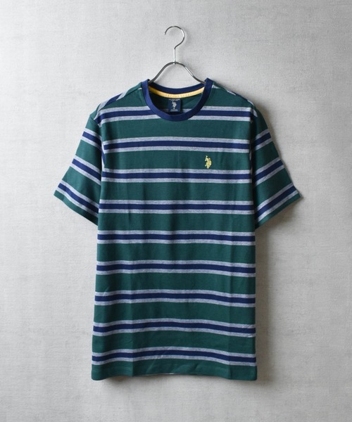 U.S. POLO ASSN.(ユーエスポロアッスン)の「【T23】【U.S. POLO ASSN/ユーエスポロアッスン】YD BIRDSEYE STRIPE JERSEY TEE / バードアイ ストライプ ジャージー Tシャツ(Tシャツ/カットソー・メンズ・グリーン/マルーン・SMALL/MEDIUM/LARGE)」の14枚目の写真