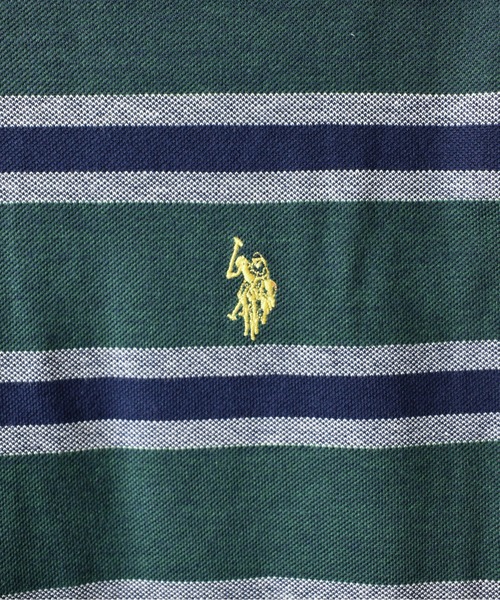 U.S. POLO ASSN.(ユーエスポロアッスン)の「【T23】【U.S. POLO ASSN/ユーエスポロアッスン】YD BIRDSEYE STRIPE JERSEY TEE / バードアイ ストライプ ジャージー Tシャツ(Tシャツ/カットソー・メンズ・グリーン/マルーン・SMALL/MEDIUM/LARGE)」の15枚目の写真