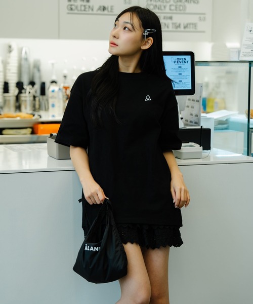 ALAND（エーランド）の「【UNISEX】ALAND／ALOGOワッペンT（Tシャツ/カットソー・レディース・ダークブラウン/ピンク/ネイビー/ホワイト/ブラック・SMALL/LARGE/MEDIUM）」の10枚目の写真