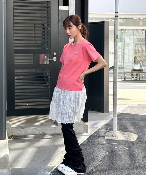 ALAND（エーランド）の「【UNISEX】ALAND／ALOGOワッペンT（Tシャツ/カットソー・レディース・ダークブラウン/ピンク/ネイビー/ホワイト/ブラック・SMALL/LARGE/MEDIUM）」の11枚目の写真