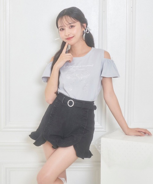 【匿名配送】 MARS Sugar Gloss デニム フリルショートパンツ MARS 姉妹 Sugar gloss ガーターベルト付きデニム ショート