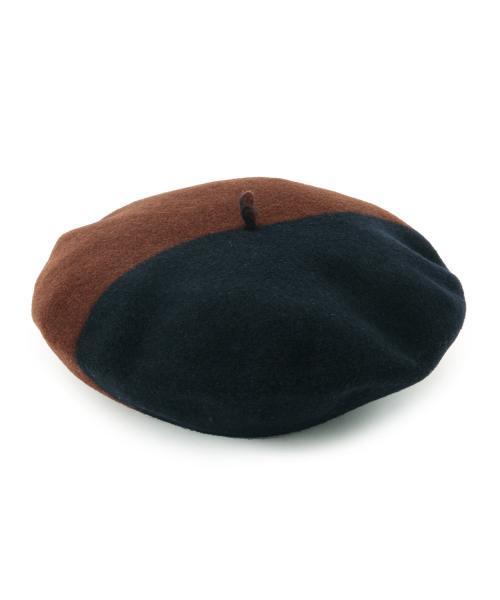 BEAMS BOY（ビームスボーイ）の「La Beret Francais / 2TONE ベレー 15（ハンチング/ベレー帽・レディース・ブラック/ネイビー・ONE SIZE）」の5枚目の写真