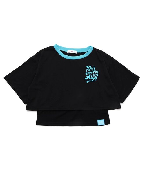 algy（アルジー）の「【ACTIVE・接触冷感】ネオンリンガーシアーＴ&キャミセット（アンサンブル・キッズ・オレンジ/ブラック/オフホワイト・XX-SMALL/X-SMALL/MEDIUM/SMALL）」の2枚目の写真