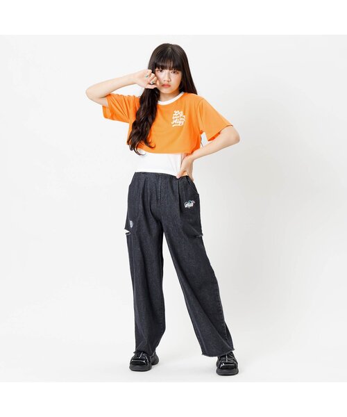 algy（アルジー）の「【ACTIVE・接触冷感】ネオンリンガーシアーＴ&キャミセット（アンサンブル・キッズ・オレンジ/ブラック/オフホワイト・XX-SMALL/X-SMALL/MEDIUM/SMALL）」の5枚目の写真