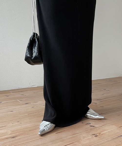 wee9s（ウィークス）の「daily daily super stretch pleats skirt / セルフカット可能なスーパーストレッチプリーツスカート [スーパーロング]（スカート・レディース・ブラック・LONG）」の14枚目の写真