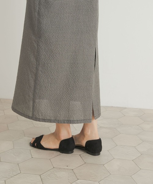 URBAN RESEARCH DOORS（アーバンリサーチドアーズ）の「チェック柄ストレートキャミワンピース（ワンピース・レディース・グリーン/ブラック・MEDIUM）」の16枚目の写真