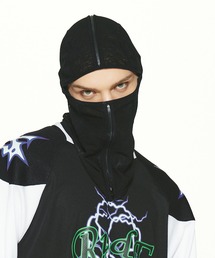 LIBERE（リベーレ）の「LIBERE リベーレ / GRZ ZIP BALACLAVA (SEE THROUGH TYPE) ロゴ刺繍バラクラバ / 241406（ネックウォーマー/スヌード）」