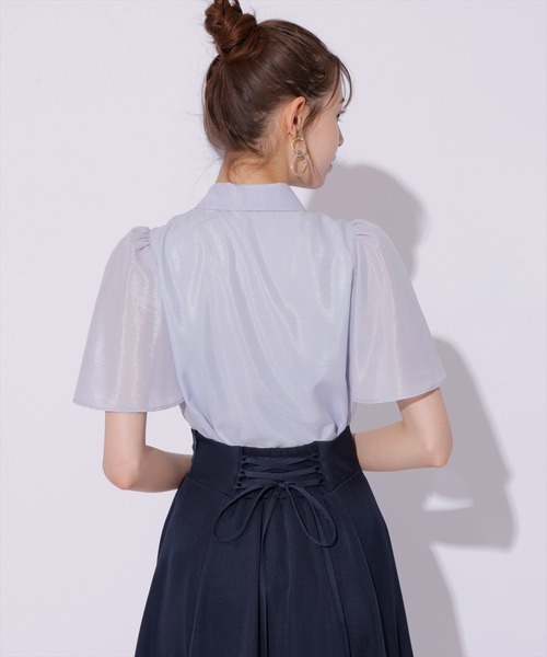 SWINGLE（スウィングル）の「ビットベルトヘム切替フレアスカート（スカート・レディース・ブラック系その他5/ネイビー/クリーム・FREE）」の17枚目の写真