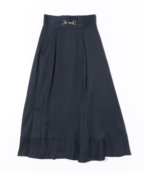 SWINGLE（スウィングル）の「ビットベルトヘム切替フレアスカート（スカート・レディース・ブラック系その他5/ネイビー/クリーム・FREE）」の18枚目の写真