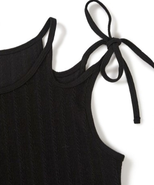 BITTER CELLS（ビターセルズ）の「BITTER CELLS／ウェーブスリーブレス（キャミソール・レディース・グレー/ホワイト/ブラック・FREE）」の19枚目の写真