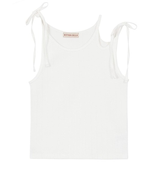 BITTER CELLS（ビターセルズ）の「BITTER CELLS／ウェーブスリーブレス（キャミソール・レディース・グレー/ホワイト/ブラック・FREE）」の16枚目の写真