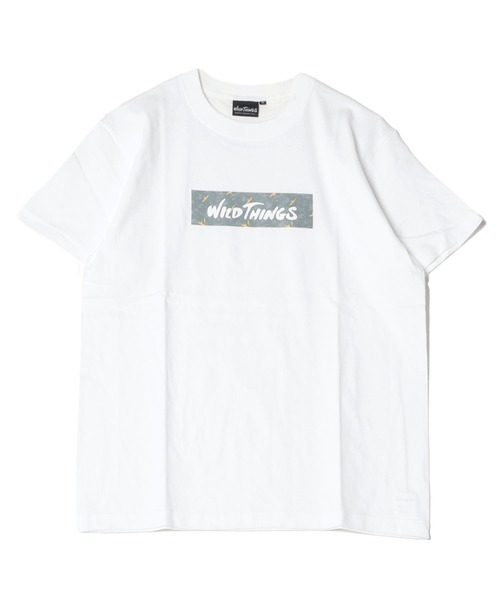 WILD THINGS(ワイルドシングス)の「WILD THINGS BOX LOGO(ワイルドシングスボックス ロゴ)(Tシャツ/カットソー・メンズ・ネイビー系/ブラック/ホワイト/ベージュ系・X-LARGE/LARGE/MEDIUM)」の2枚目の写真