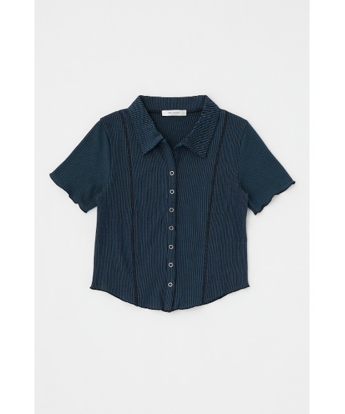 MOUSSY（マウジー）の「MELLOW POLO トップス（Tシャツ/カットソー・レディース・ブラック/ターコイズブルー/オフホワイト/オレンジ・FREE）」の11枚目の写真