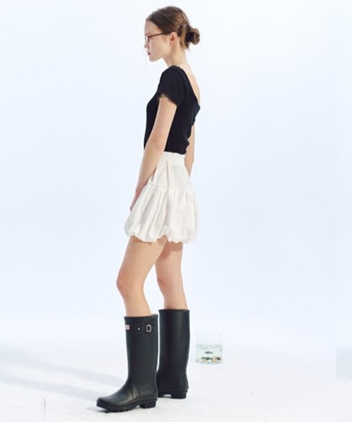 LOWBI（ロウビ）の「LOWBI／バルーンスカート（スカート・レディース・ホワイト/ブラック・FREE）」の11枚目の写真